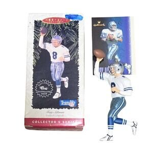 Dallas Cowboys Christmas Ornament Troy Aikman Hallmark Keepsake Vintage Org Box